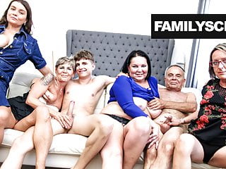 Fucked Up Grandpa And Grandson Sunday Orgy free video