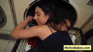 Cutie Teen Slut Nikki Mars With Perfect Nice Round Butt Fucks Huge Dick At The Laundromat free video