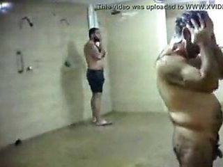 Real Naked Stepdaddies Showering Together free video